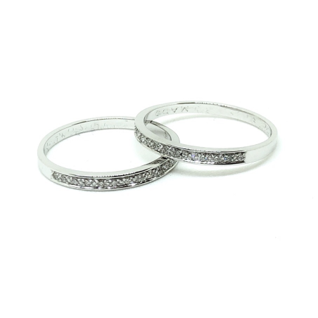 ALIANZAS DE BODA|Alianzas oro blanco con brillantes