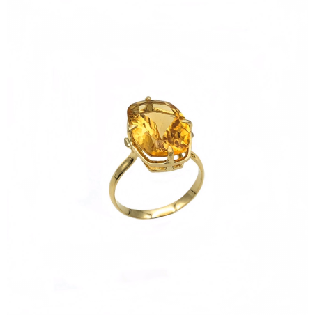 ANILLOS|Anillo oro amarillo con Citrino natural