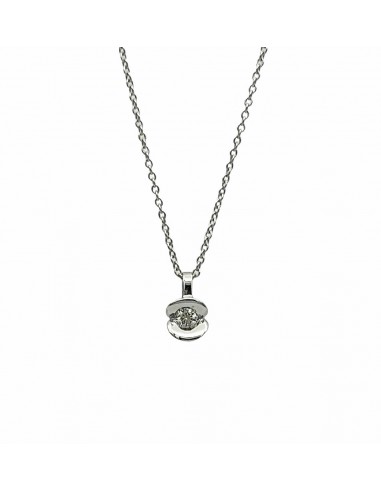 Collar colgante diamante, oro blanco