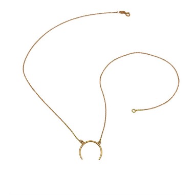 COLLARES Y COLGANTES|Collar luna oro rosa