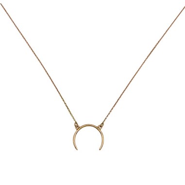 COLLARES Y COLGANTES|Collar luna oro rosa