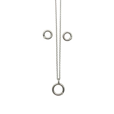 COLLARES Y COLGANTES|Collar colgante brillante oro blanco