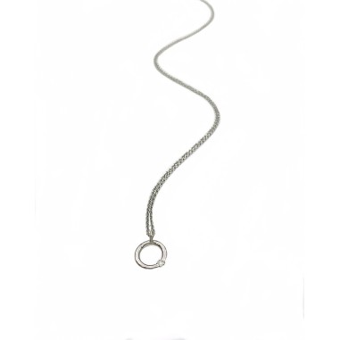 COLLARES Y COLGANTES|Collar colgante brillante oro blanco