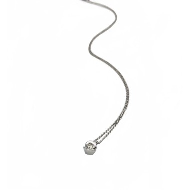 COLLARES Y COLGANTES|Colgante diamante, oro blanco