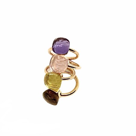 ANILLOS|Anillo Amatista y oro rosa