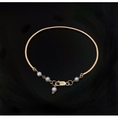 PULSERAS|Pulsera aro comuniòn oro y perlas