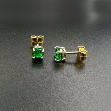 PENDIENTES|Pendientes esmeraldas oro