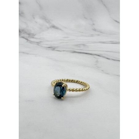 ANILLOS|Anillo oro y topacio azul london blue