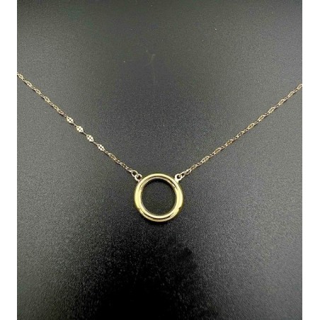 COLLARES Y COLGANTES|Collar colgante oro circulo