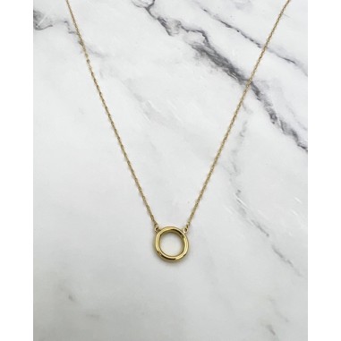 COLLARES Y COLGANTES|Collar colgante oro circulo