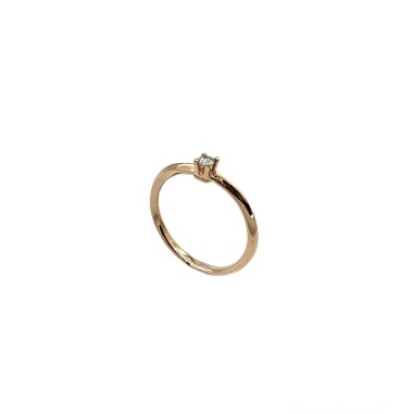 ANILLOS|Anillo compromiso oro rosa diamante