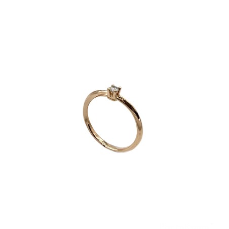 ANILLOS|Anillo compromiso oro rosa diamante
