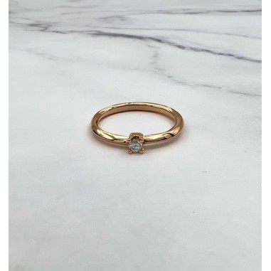 ANILLOS|Anillo compromiso oro rosa diamante