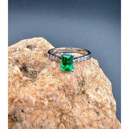 ANILLOS|Anillo oro con Esmeralda y diamantes