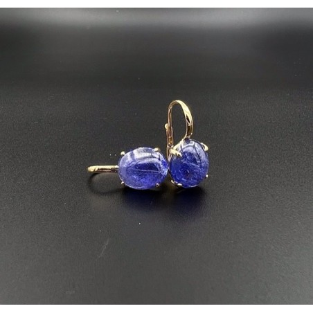 PENDIENTES|Pendientes colgantes tanzanitas y oro