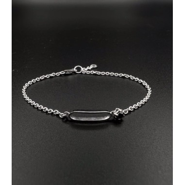 PULSERAS|Pulsera oro blanco y diamante negro