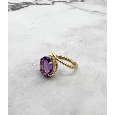 ANILLOS|Anillo amatista y oro