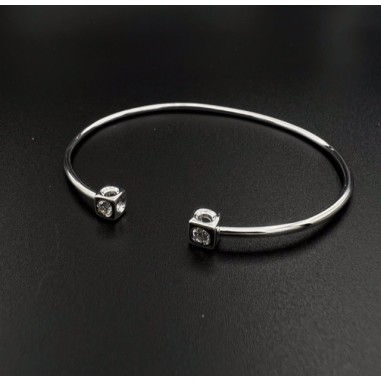 PULSERAS|Pulsera cubo diamantes oro blanco