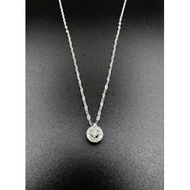 COLLARES Y COLGANTES|Colgante oro blanco y diamantes