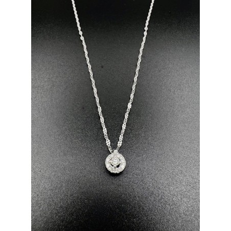 COLLARES Y COLGANTES|Colgante oro blanco y diamantes