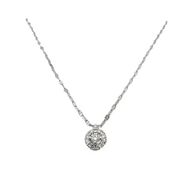 COLLARES Y COLGANTES|Colgante oro blanco y diamantes
