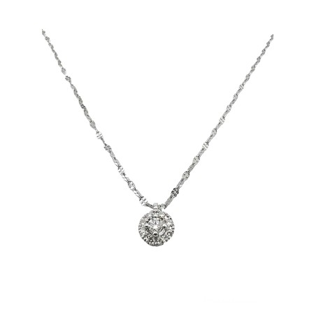 COLLARES Y COLGANTES|Colgante oro blanco y diamantes