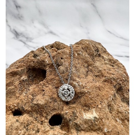 COLLARES Y COLGANTES|Colgante oro blanco y diamantes