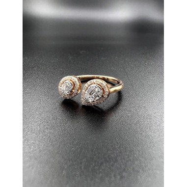 ANILLOS|Anillo diamantes abierto oro rosa