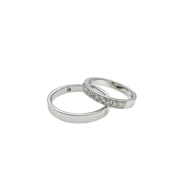 ALIANZAS DE BODA|Alianzas oro blanco y diamantes