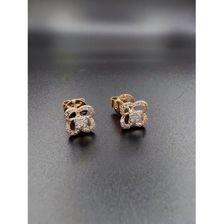 PENDIENTES|Pendientes dormilones diamantes oro rosa
