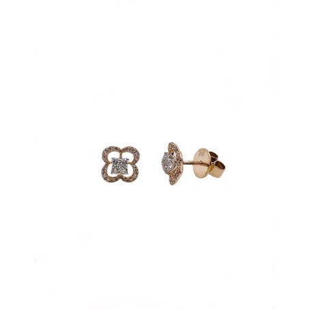PENDIENTES|Pendientes dormilones diamantes oro rosa