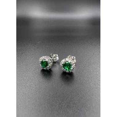 PENDIENTES|Pendientes esmeraldas y diamantes oro