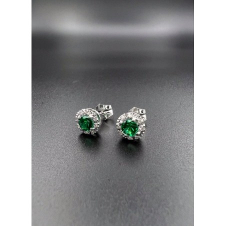 PENDIENTES|Pendientes esmeraldas y diamantes oro
