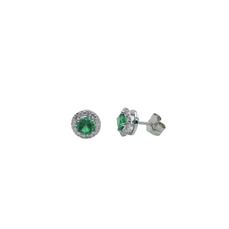 PENDIENTES|Pendientes esmeraldas y diamantes oro