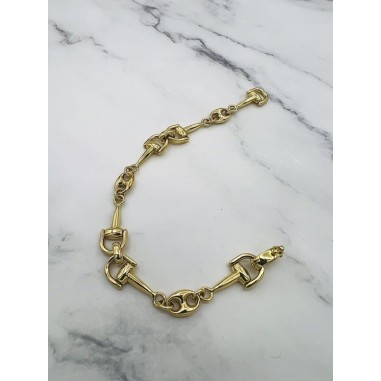 PULSERAS|Pulsera oro estribos guc y calabrote