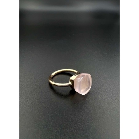 ANILLOS|Anillo oro y cuarzo rosa