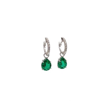 PENDIENTES|Pendientes oro esmeraldas y diamantes