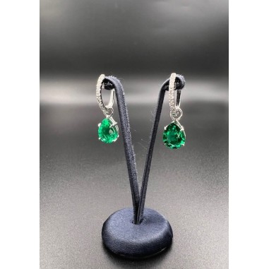 PENDIENTES|Pendientes oro esmeraldas y diamantes