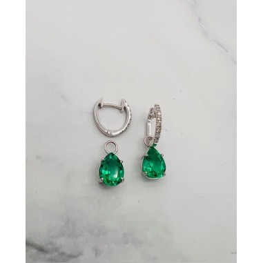 PENDIENTES|Pendientes oro esmeraldas y diamantes