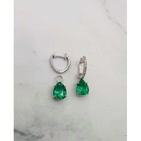 PENDIENTES|Pendientes oro esmeraldas y diamantes