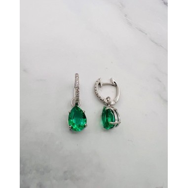 PENDIENTES|Pendientes oro esmeraldas y diamantes
