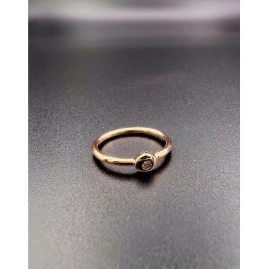 ANILLOS|Anillo solitario bicolor y diamante