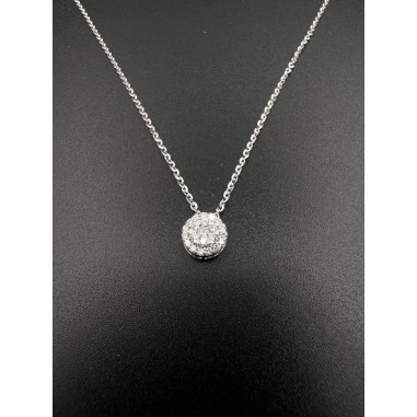 COLLARES Y COLGANTES|Collar y colgante diamantes oro blanco