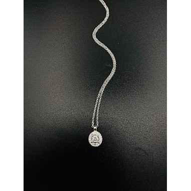 COLLARES Y COLGANTES|Collar colgante diamantes oro blanco 750