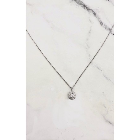 COLLARES Y COLGANTES|Collar diamantes oro blanco