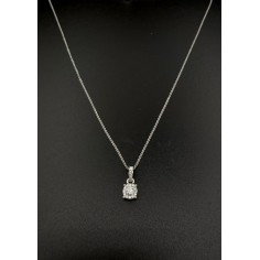 COLLARES Y COLGANTES|Collar colgante brillante oro blanco 2