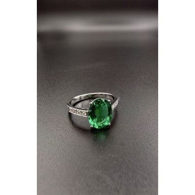 Inicio|Anillo esmeralda y diamantes