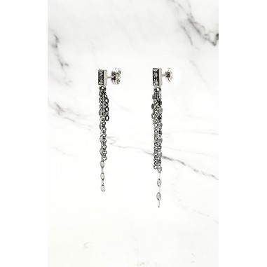 Inicio|Pendientes colgantes diamantes oro blanco