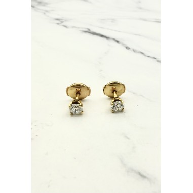 Inicio|Pendientes dormilonas diamantes oro