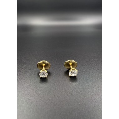 Inicio|Pendientes dormilonas diamantes oro